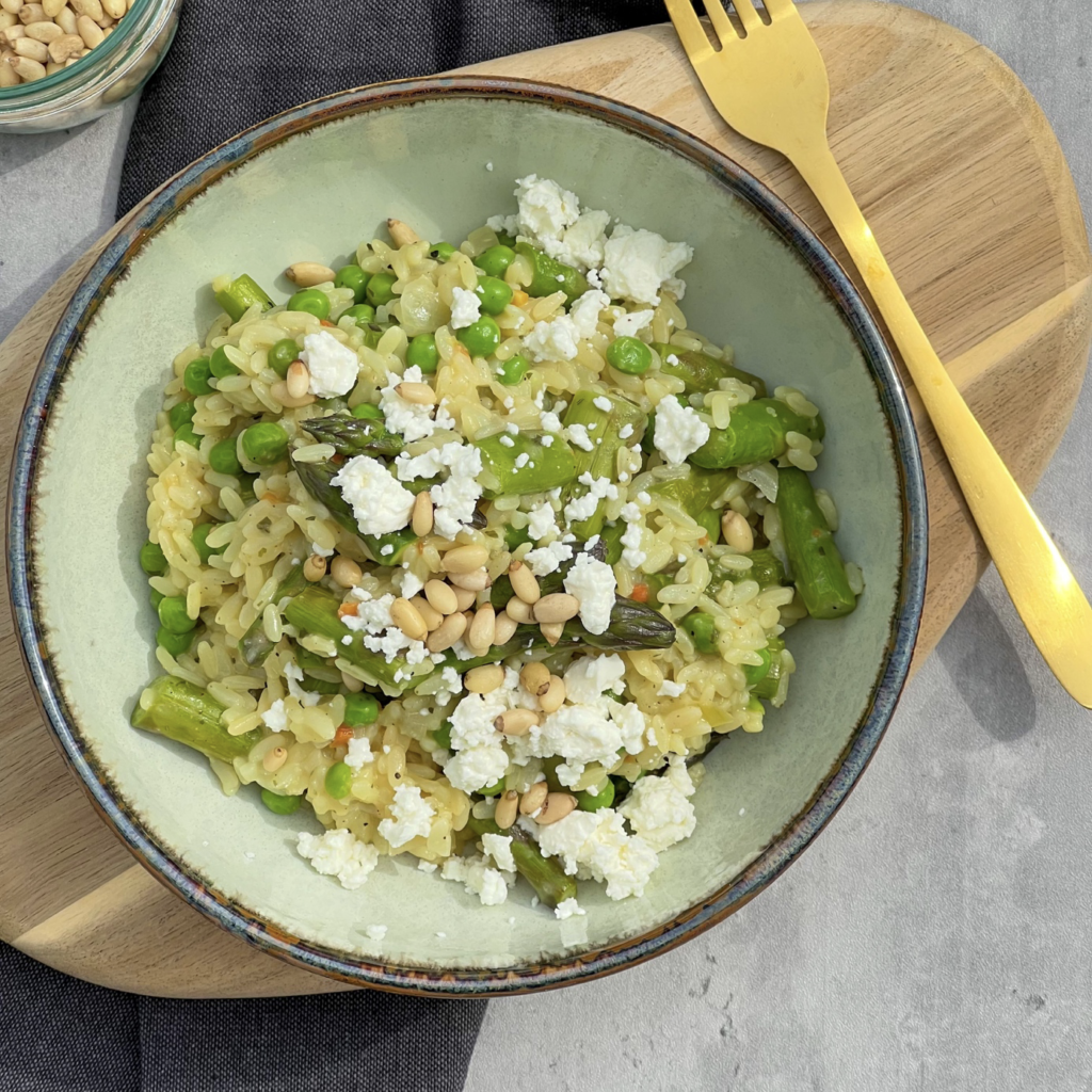 Risotto Aux Asperges Petits Pois Et Feta Gesondbleiwen By Cmcm